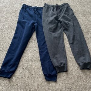 Men’s Hanes ecosmart  Navy and Gray Sweatpants size M